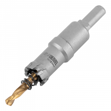 Коронка по металлу DENZEL 724001, 19 мм, твердосплавная