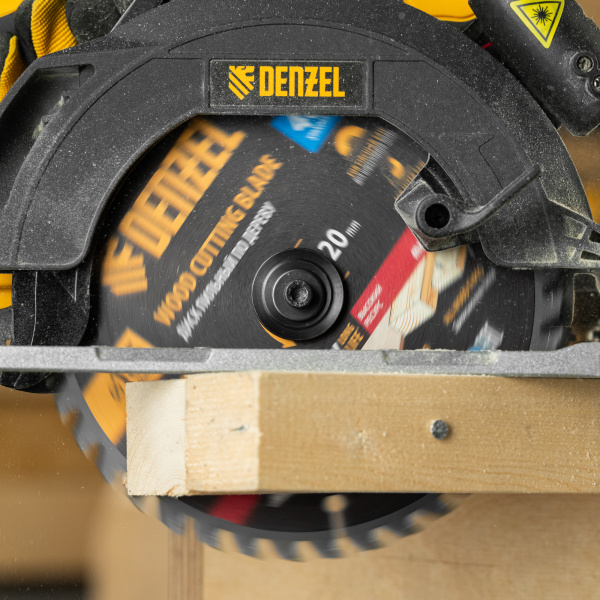 Пильный диск по дереву DENZEL с гвоздями, ф185 х 20 мм, 40 зубов