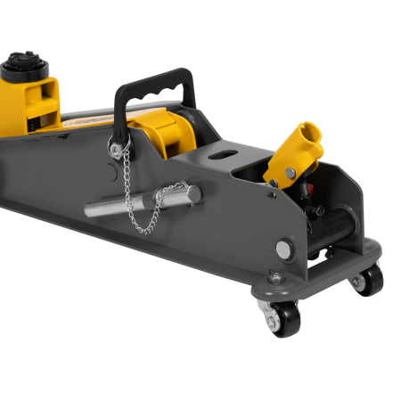 Домкрат гидравлический подкатной с фиксатором DENZEL 3 т, 190-532 мм, SUV