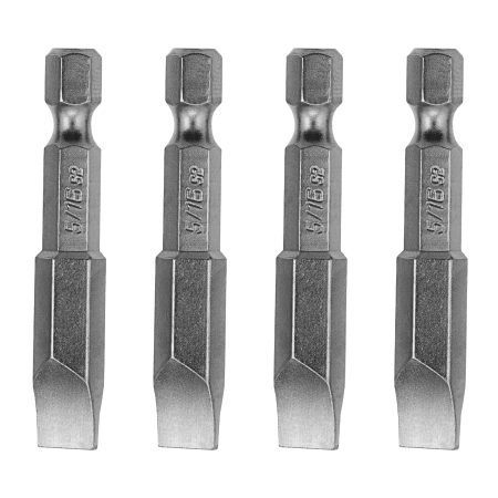 Набор бит DENZEL SL5/16"x2", 4 шт.