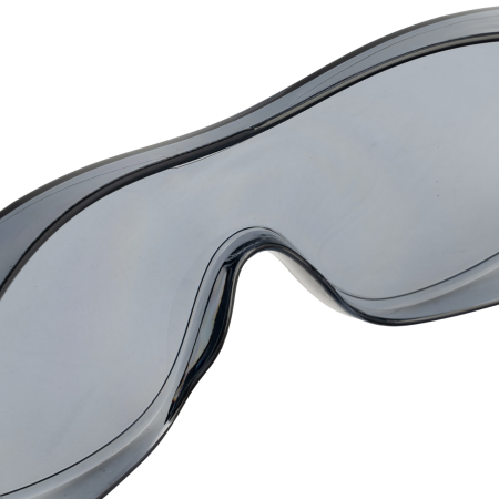 Очки защитные DENZEL открытые, поликарбонатные, увеличенная дымчатая линза, регулируемые дужки