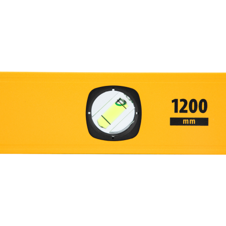 Уровень алюминиевый DENZEL магнит., фрезерованный, 3 глазка (1 зеркал.), 0,5 мм/м, 1200 мм