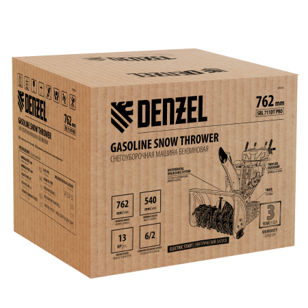 Снегоуборщик бензиновый DENZEL SBL 711DT PRO, 420cc, гусеницы, эл.старт, блок. дифф.