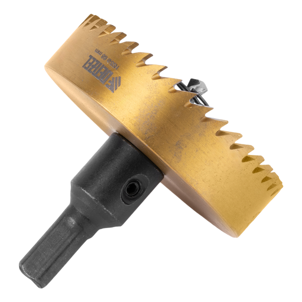 Коронка по металлу DENZEL 724122, 68 мм, HSS, нитридтитановое покрытие