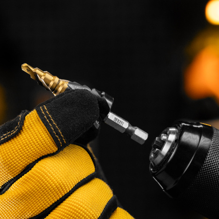 Сверло ступенчатое DENZEL 4-6-8-10-12-14-16-18-20 мм, Р6М5, 6-гр. хвостовик