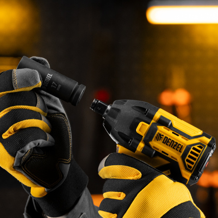 Гайковерт ударный аккумуляторный бесщет. DENZEL CIWH-BL-20-350, Li-Ion, 20 В