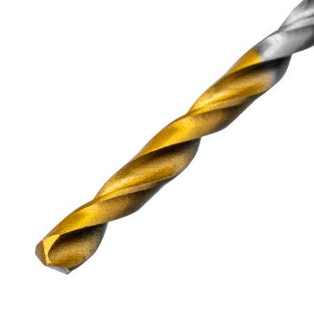 Сверло спиральное по металлу DENZEL 3 x 60 мм, Р6М5, Golden Tip, 2шт.