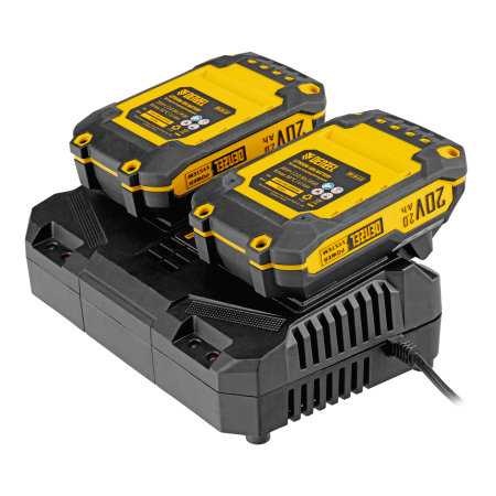 Устройство зарядное для аккумуляторов двухпортовое DENZEL BCH-20-4.0x2, Li-Ion, 20 В, 4.0 А