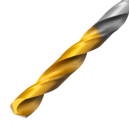 Сверло спиральное по металлу DENZEL 5,5 х 139 мм, Р6М5, Golden Tip, удлиненное