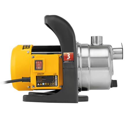 Садовый поверхностный насос DENZEL GPL800Х, 800 Вт, 3200 л/ч, подъем 42 м, нержавейка