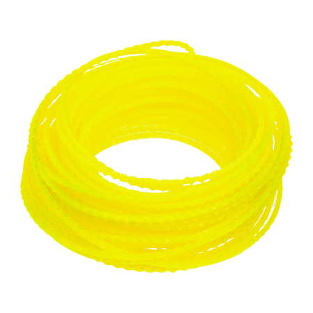 Леска для триммера DENZEL 96214 зубчатый квадрат, 2,4мм х 15м, FLEX CORD