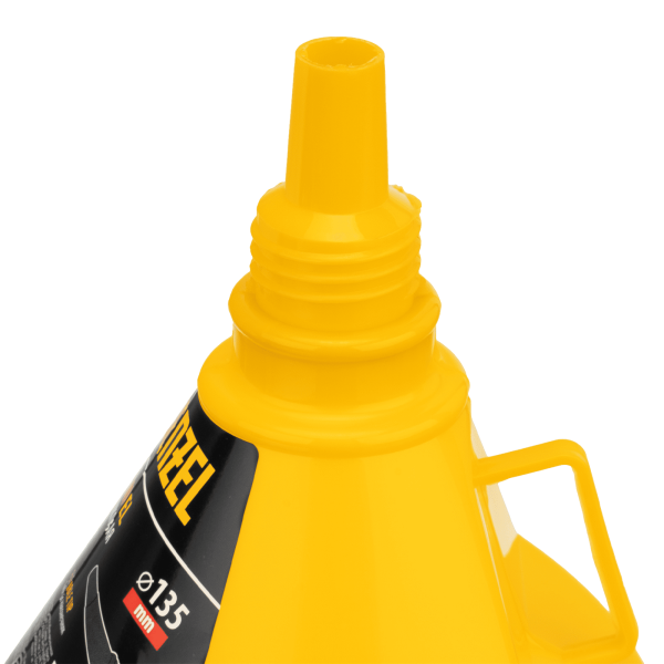 Воронка пластиковая DENZEL 135 мм с металлическим ситом и гибким наконечником