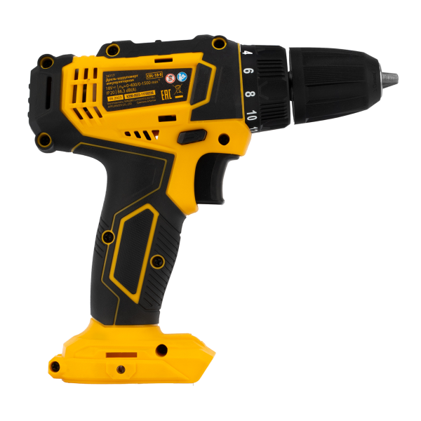 Дрель-шуруповерт аккумуляторная DENZEL CDL-18-0, Li-Ion, 18 В