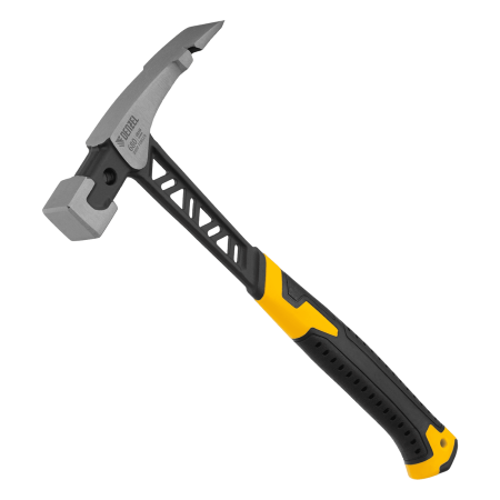Молоток каменщика DENZEL 680 г, цельнокованый, двухкомпонентная обрезиненная рукоятка