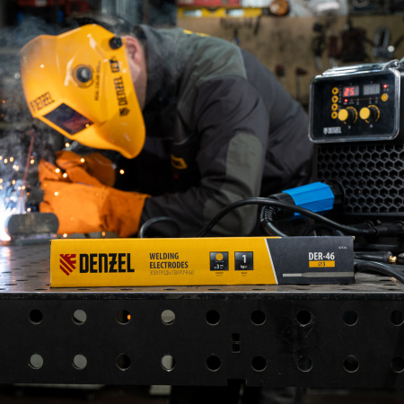 Электроды DENZEL DER-46, диам. 3 мм, 1 кг, рутиловое покрытие