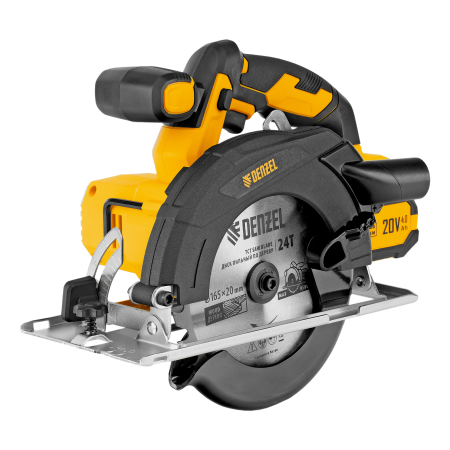 Пила циркулярная аккумуляторная DENZEL CCSH-20-165, 165 мм, Li-Ion, 20 В