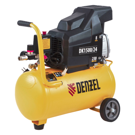 Компрессор воздушный DENZEL X-PRO DK1500/24, 1.5 кВт, 230 л/мин, 24 л