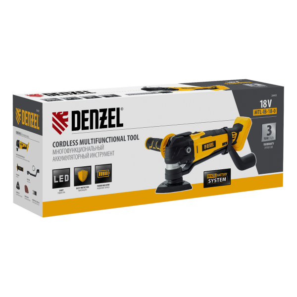 Многофункциональный инструмент аккумуляторный DENZEL MTL-IB-18-0, Li-Ion, 18 В Многофункциональный инструмент аккумуляторный DENZEL MTL-IB-18-0, Li-Ion, 18 В