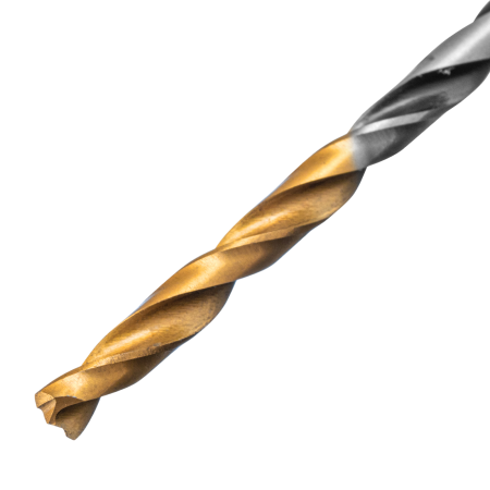 Сверло спиральное по металлу DENZEL 3 x 61 мм, Р6М5, Golden Tip, многогранная заточка, 2шт.