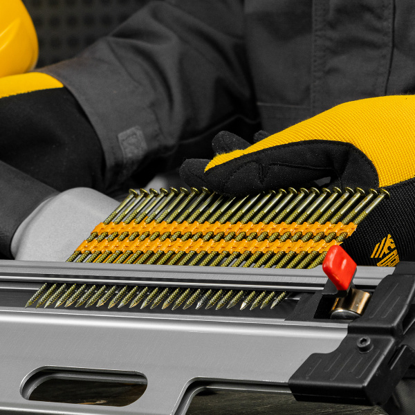 Гвозди DENZEL для пнев. нейлера (крашен.), длина - 90 мм, диам. - 3,05 мм, 2000 шт.