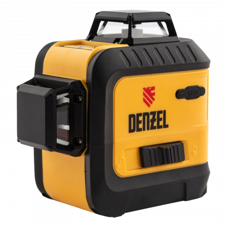 Лазерный уровень DENZEL LX 360-2 Red, 30 м, 635 нм, Li 2800 мАч, 5/8 дюйм
