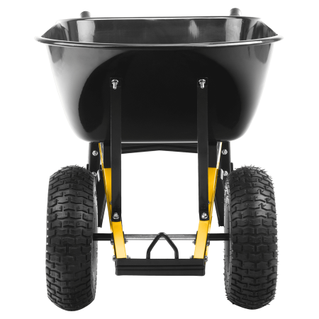 Тачка строительная DENZEL усиленная, объем 140 л, 250 кг, двухколесная, колесо 15х6.00-6