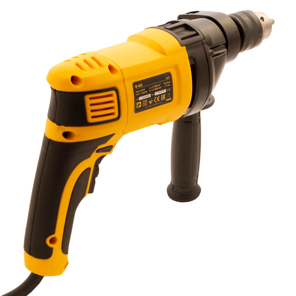 Ударная дрель DENZEL ID-850, 850 Вт, 0-3000 об/мин, 48000 уд/мин