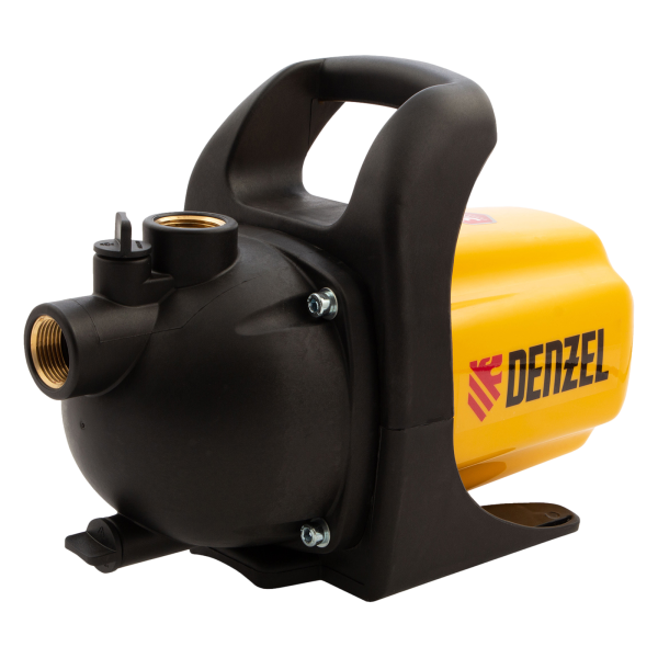 Насос садовый поверхностный DENZEL GP600, 600 Вт, 3000 л/ч, высота подъема 35 м, пластик
