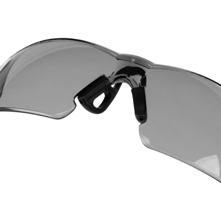 Очки защитные DENZEL открытые, поликарбонатные, дымчатая линза, 2х комп.дужки