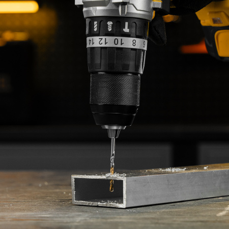 Сверло спиральное по металлу DENZEL 3,5 x 70 мм, Р6М5, Golden Tip, 2шт.