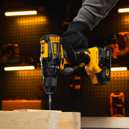 Дрель-шуруповерт аккумуляторная, бесщет. DENZEL BLDL-IB-18-0, Li-Ion, 18 В