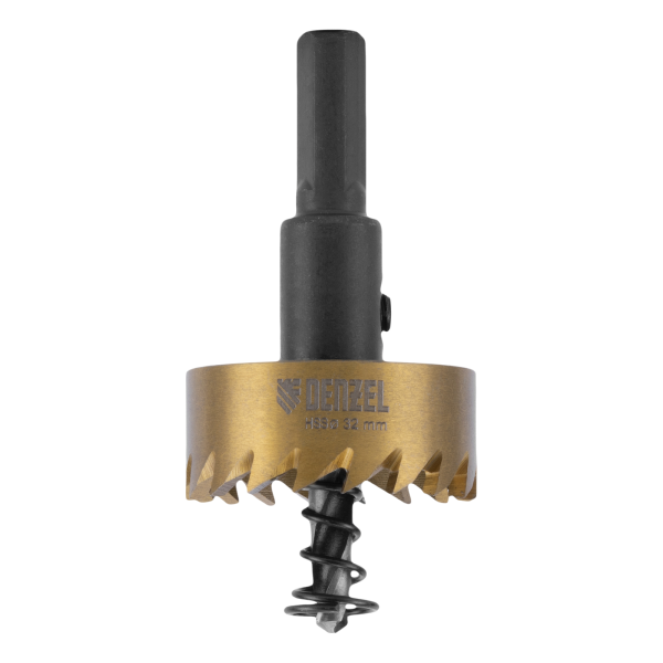 Коронка по металлу DENZEL 724109, 32 мм, HSS, нитридтитановое покрытие