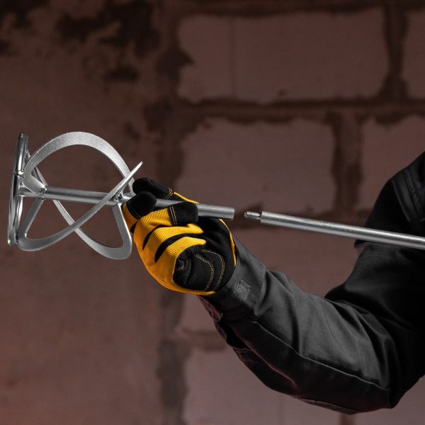 Миксер строительный DENZEL EM-1-1220, 1220 Вт, 0-480/0-800 об/мин