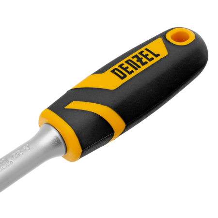 Ключ-трещотка DENZEL 1/4", 90 зубьев, с быстрым сбросом, CrV