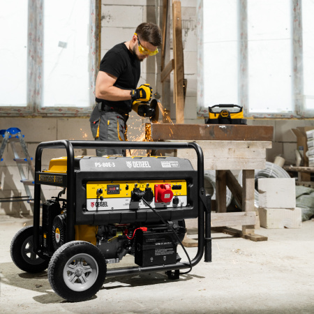Генератор бензиновый DENZEL PS 80 E-3, 6.6 кВт, 400 В, 25 л, электростартер
