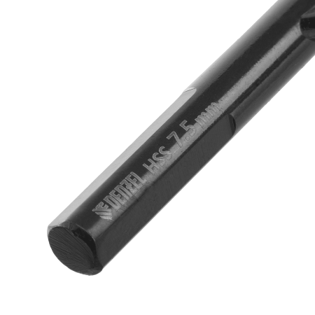 Сверло по металлу DENZEL 7,5 мм, HSS-Tin, Golden Tip, 8 шт.