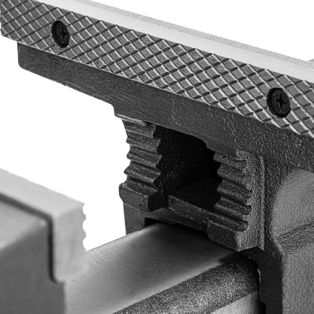 Тиски слесарные DENZEL BVH-200, 200 мм, поворотные, стальная направляющая, с наковальней