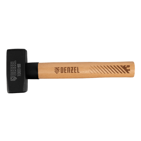 Кувалда DENZEL 1000 г, кованая головка, буковая рукоятка