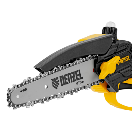 Цепная мини-пила аккумуляторная бесщет. DENZEL CCS-150, шина 150 мм, Li-Ion, 20 В