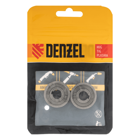 Подающий ролик DENZEL зубчатый профиль под флюсовую проволоку 0,8-1мм, 2 шт