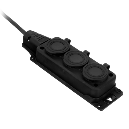 Удлинитель-шнур силовой Top Series DENZEL, КГТТ, 10 м, 3 розетки, 3 x 1,5 мм