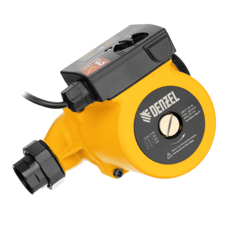 Циркуляционный насос DENZEL CP25-8, напор 8 м, 130 л/мин, 1 м кабель, монт. длина 180 мм