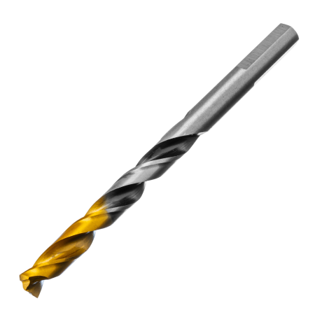 Сверло спиральное по металлу DENZEL 7,5 x 109 мм, Р6М5, Golden Tip, многогранная заточка