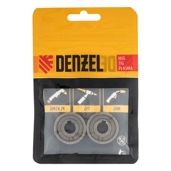 Подающий ролик DENZEL V профиль под стальную проволоку 0,8-1мм, 2 шт