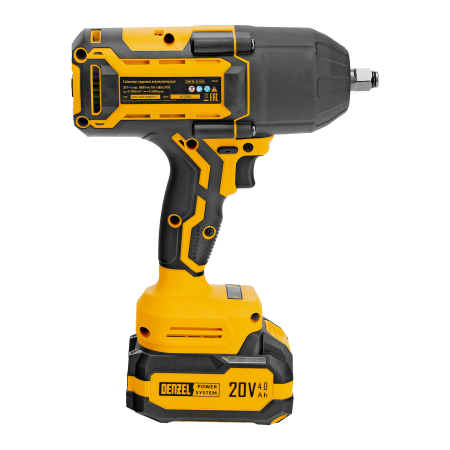 Гайковерт ударный аккумуляторный бесщет. DENZEL CIWH-BL-20-1000, Li-Ion, 20 В