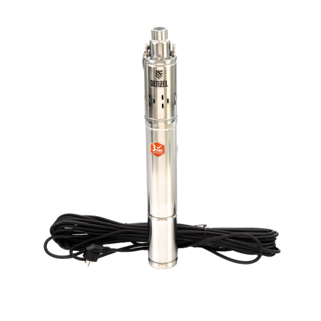 Скважинный насос DENZEL DWS-3-75, 500 Вт, 1600 л/ч, напор 75 м, винтовой, диаметр 3