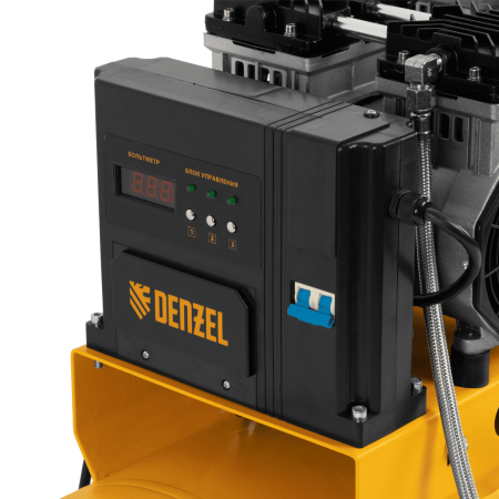 Компрессор безмасляный, малошумный DENZEL DLS 3300/100, 3300 Вт,3x1100, 100 л, 570 л/мин ,блок управления Компрессор безмасляный, малошумный DENZEL DLS 3300/100, 3300 Вт,3x1100, 100 л, 570 л/мин ,блок управления