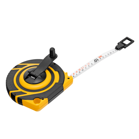 Рулетка геодезическая DENZEL 20 м х 15 мм, закрытый корпус, фиберглассовая лента