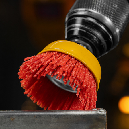 Щетка для дрели DENZEL, 65 мм, Чашка, со шпилькой, нейлоновая щетина