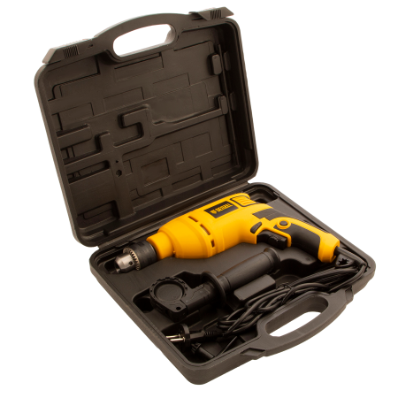 Ударная дрель DENZEL ID-750, 750 Вт, 0-3000 об/мин, 48000 уд/мин